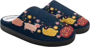 Cute Kids Slippers for Boys and Girls, Soft Warm Home Slippers for Winter, Anti-Slip Closed Toe Fuzzy Slippers