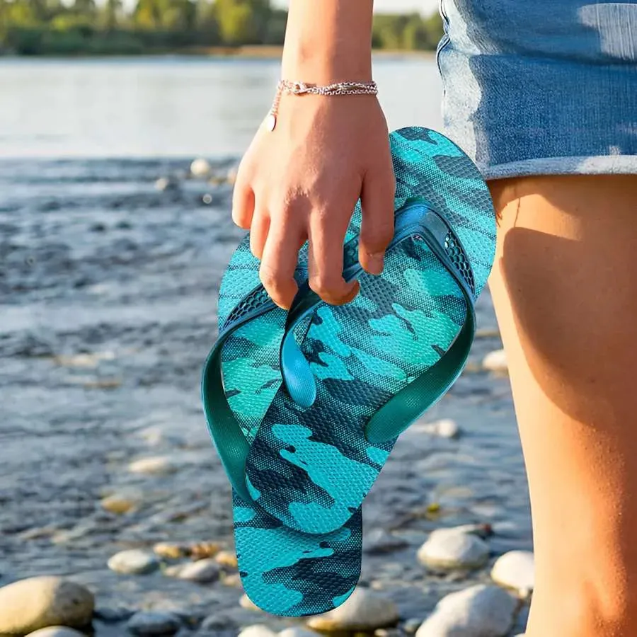 Design Rubber Women Toe Post Flip Flop Beach Slipper for Sea ~5212