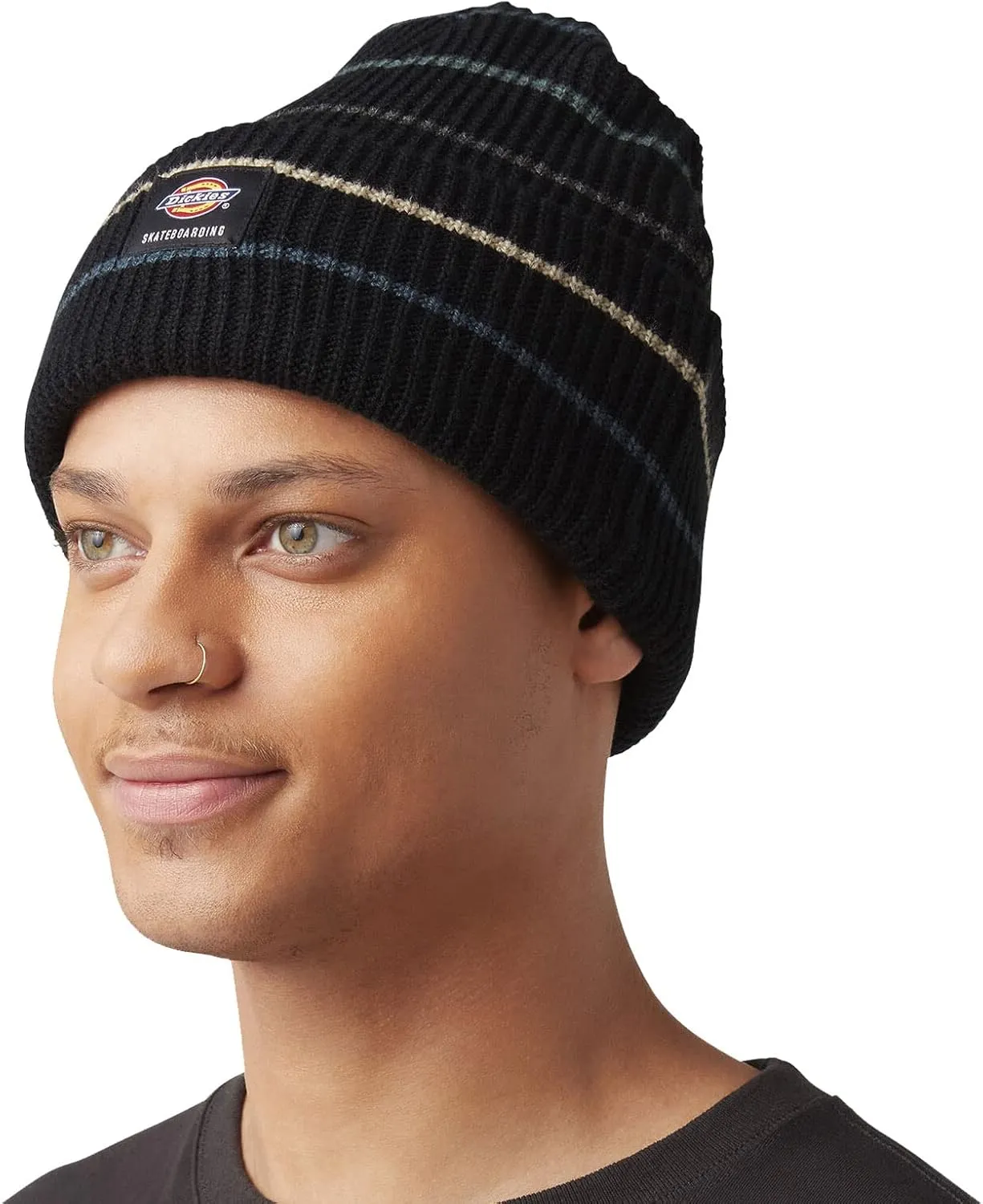 Dickies Men's Skateboarding Cuffed Beanie Black