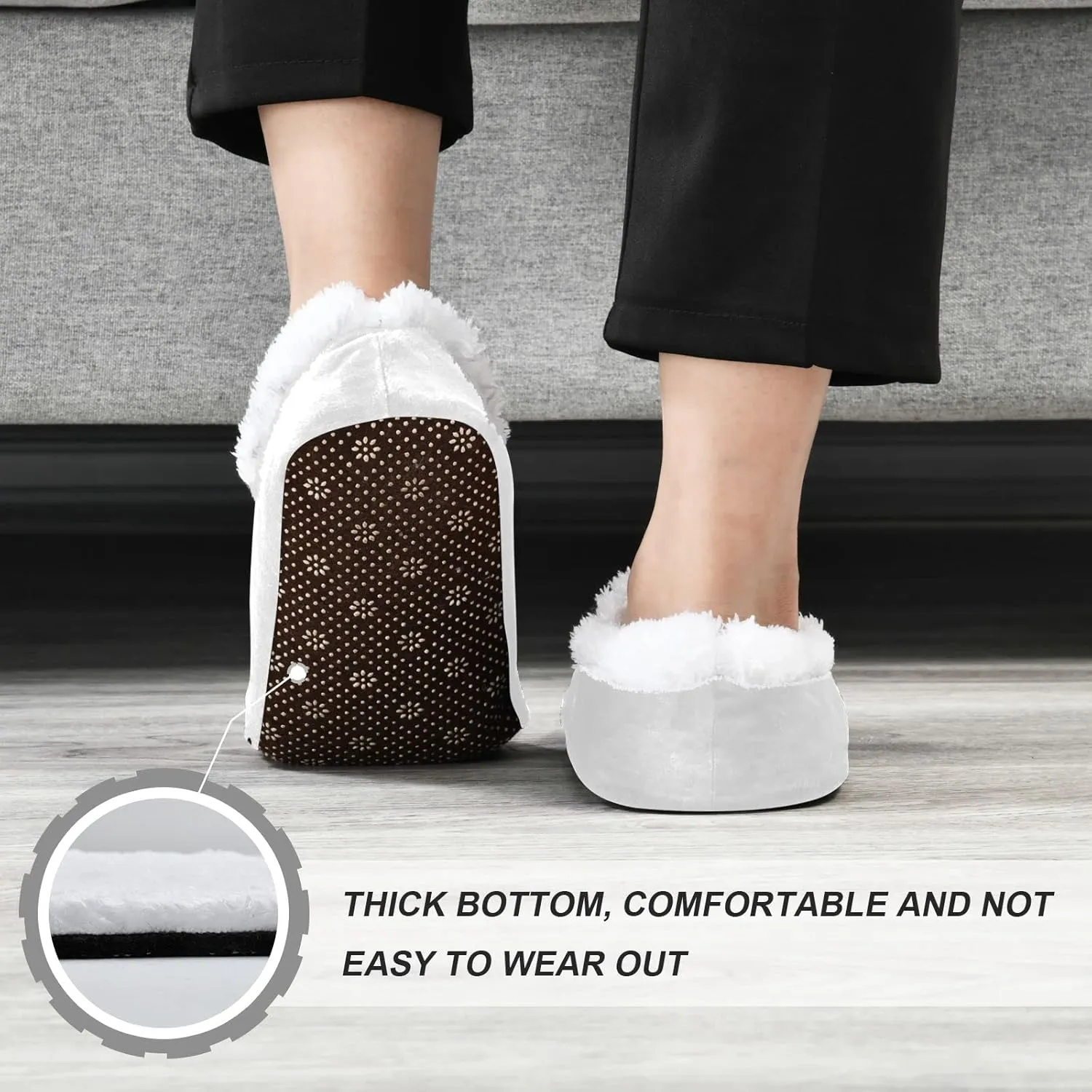 DOMIKING Bride Custom Wedding Bride Slippers Bridesmaid Personalized Bridal Warm Slippers for Bed Bedroom Indoor Guest M