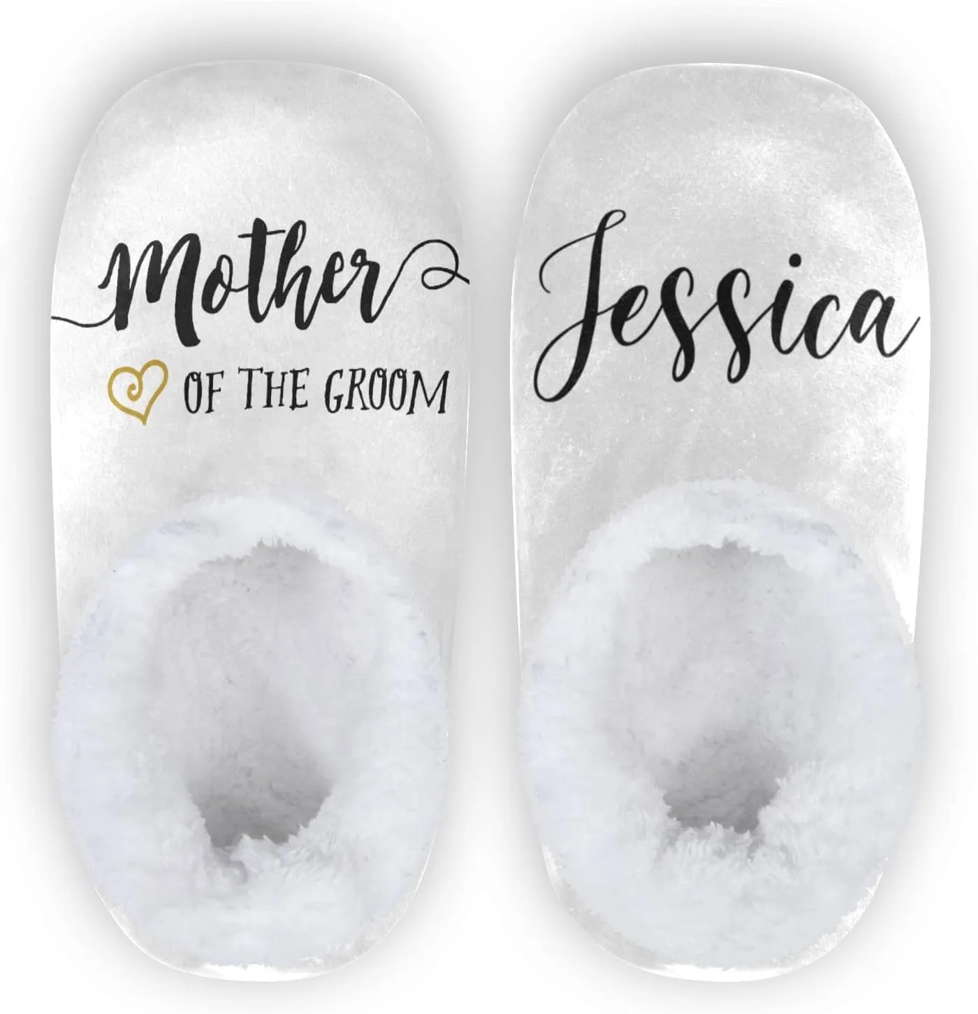 DOMIKING Bride Custom Wedding Bride Slippers Bridesmaid Personalized Bridal Warm Slippers for Bed Bedroom Indoor Guest M