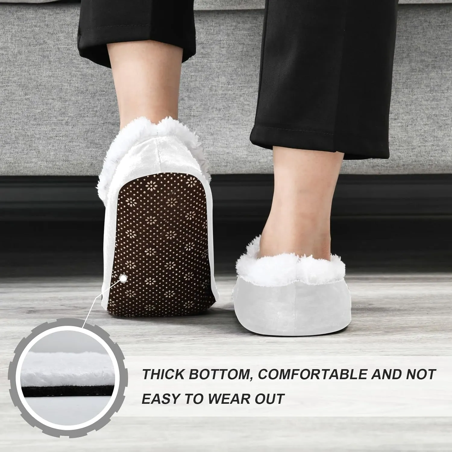 DOMIKING Groom Wedding Bride Slippers Bridesmaid Bridal Bed Slippers for Unisex Women Men M
