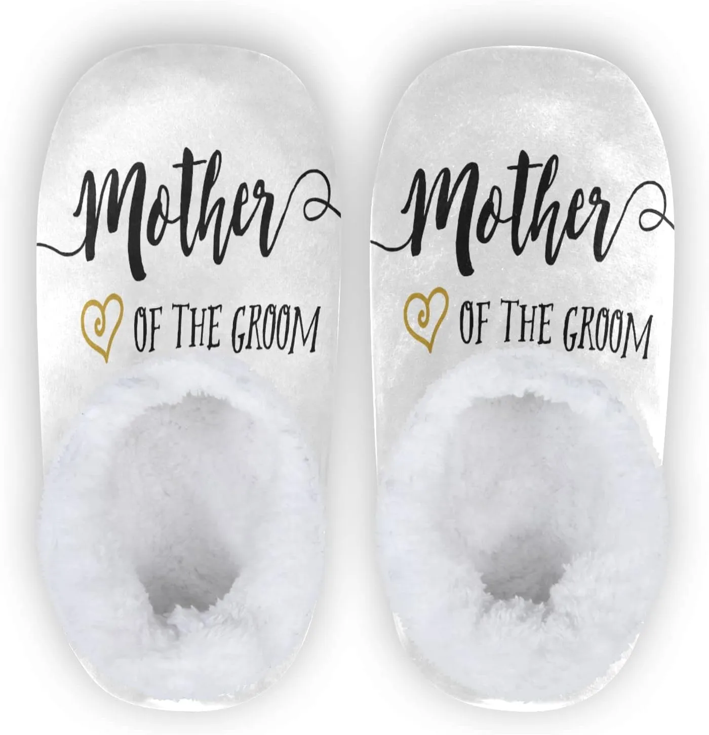 DOMIKING Groom Wedding Bride Slippers Bridesmaid Bridal Bed Slippers for Unisex Women Men M