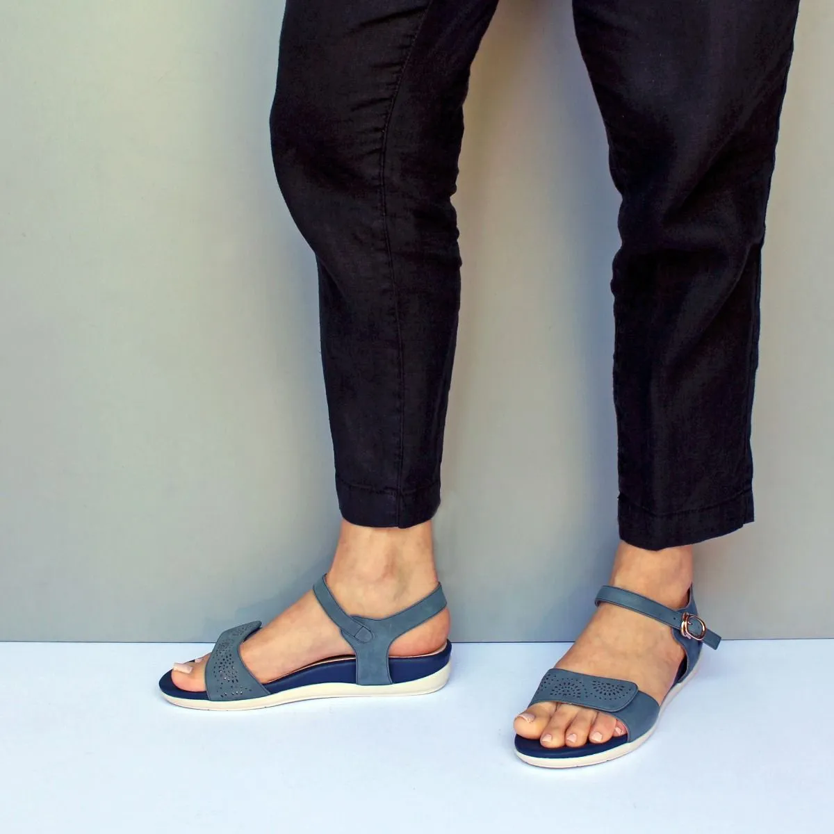 Dr Kong Kendra Blue Sandals