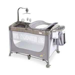 DROP SIDE PLAY PEN – GREY