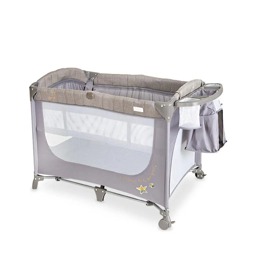 DROP SIDE PLAY PEN – GREY