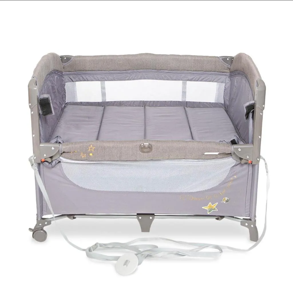 DROP SIDE PLAY PEN – GREY