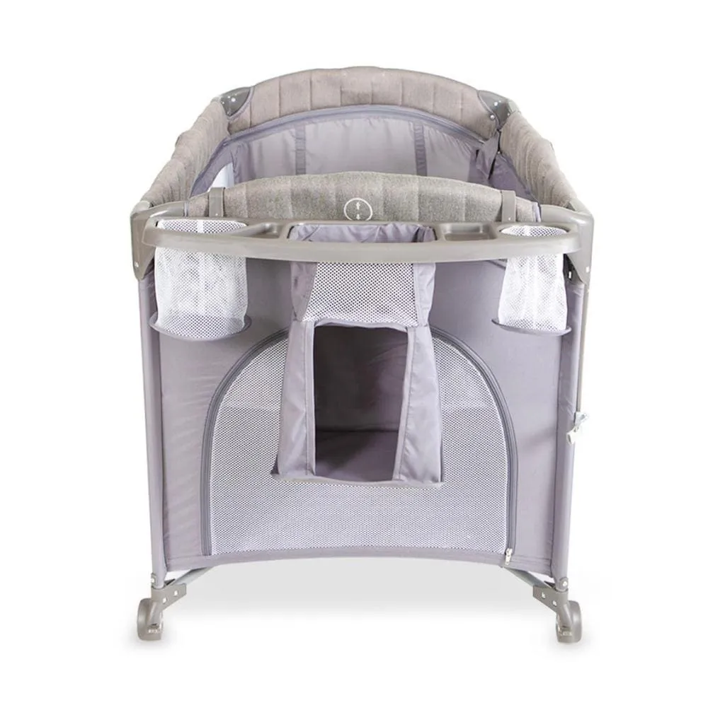 DROP SIDE PLAY PEN – GREY