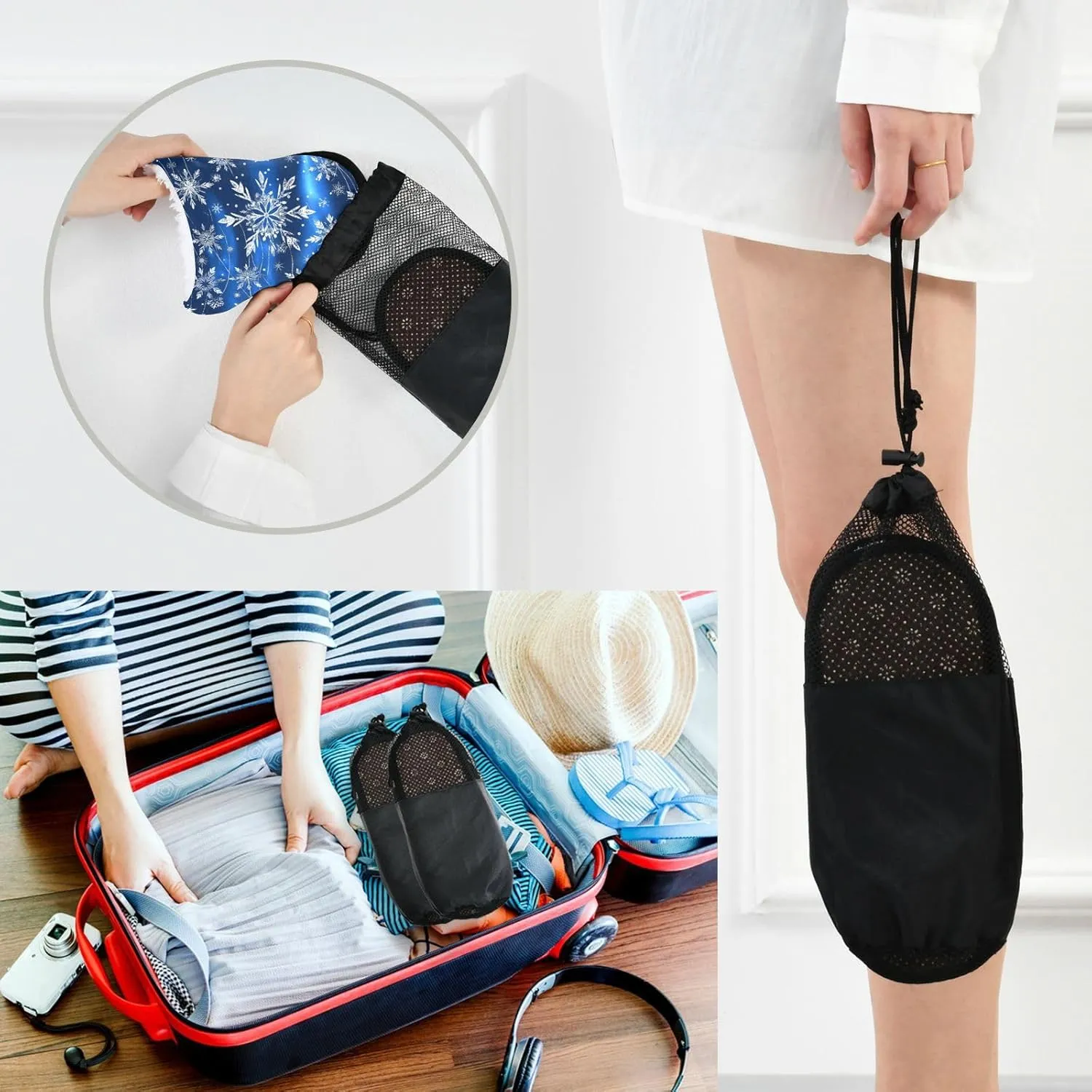 Dussdil Winter Spa Slippers Home House Slippers for Women Men Travel Slipper Soft Memory Foam Slipper Non Slip for Hotel Bedroom Shoes Slippers