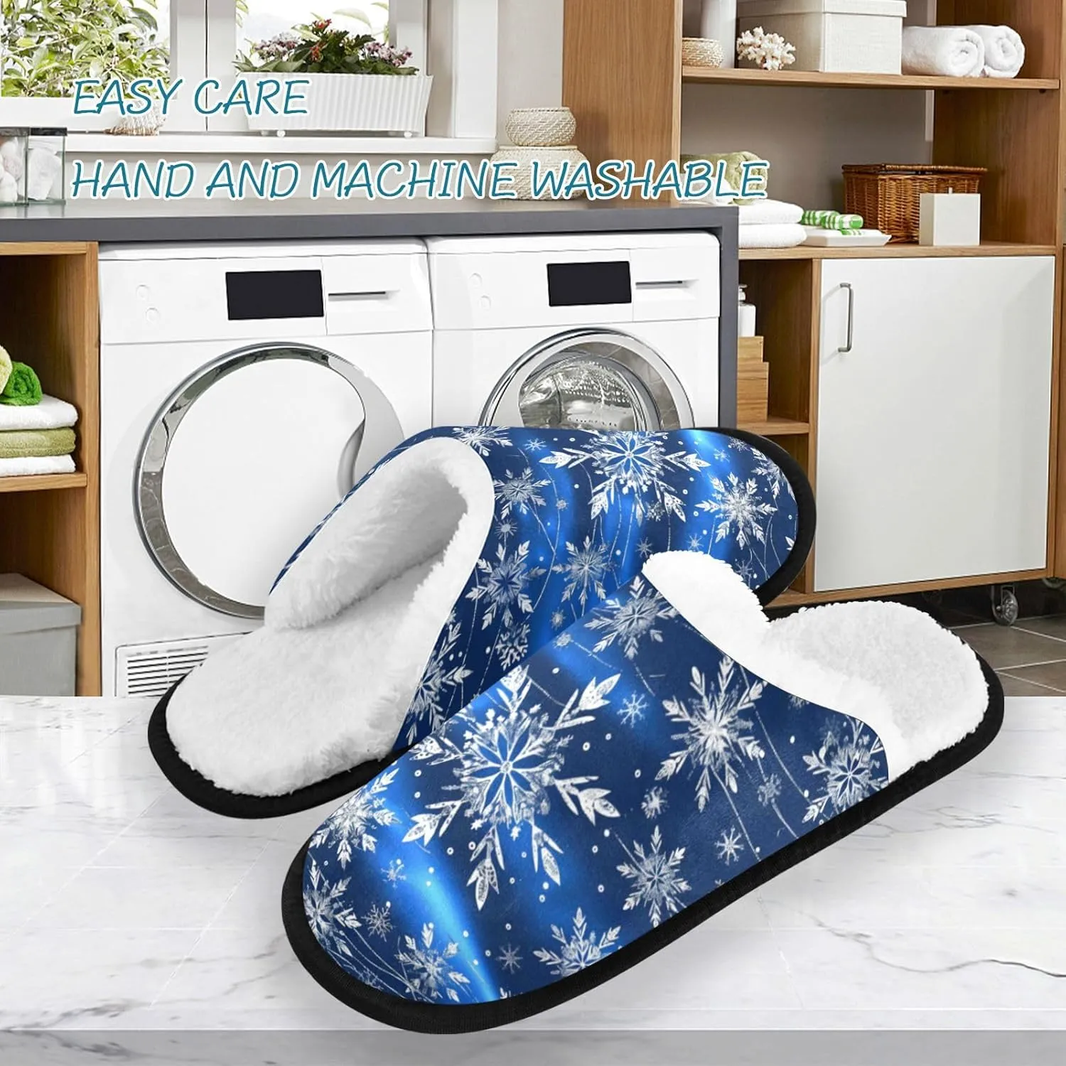 Dussdil Winter Spa Slippers Home House Slippers for Women Men Travel Slipper Soft Memory Foam Slipper Non Slip for Hotel Bedroom Shoes Slippers