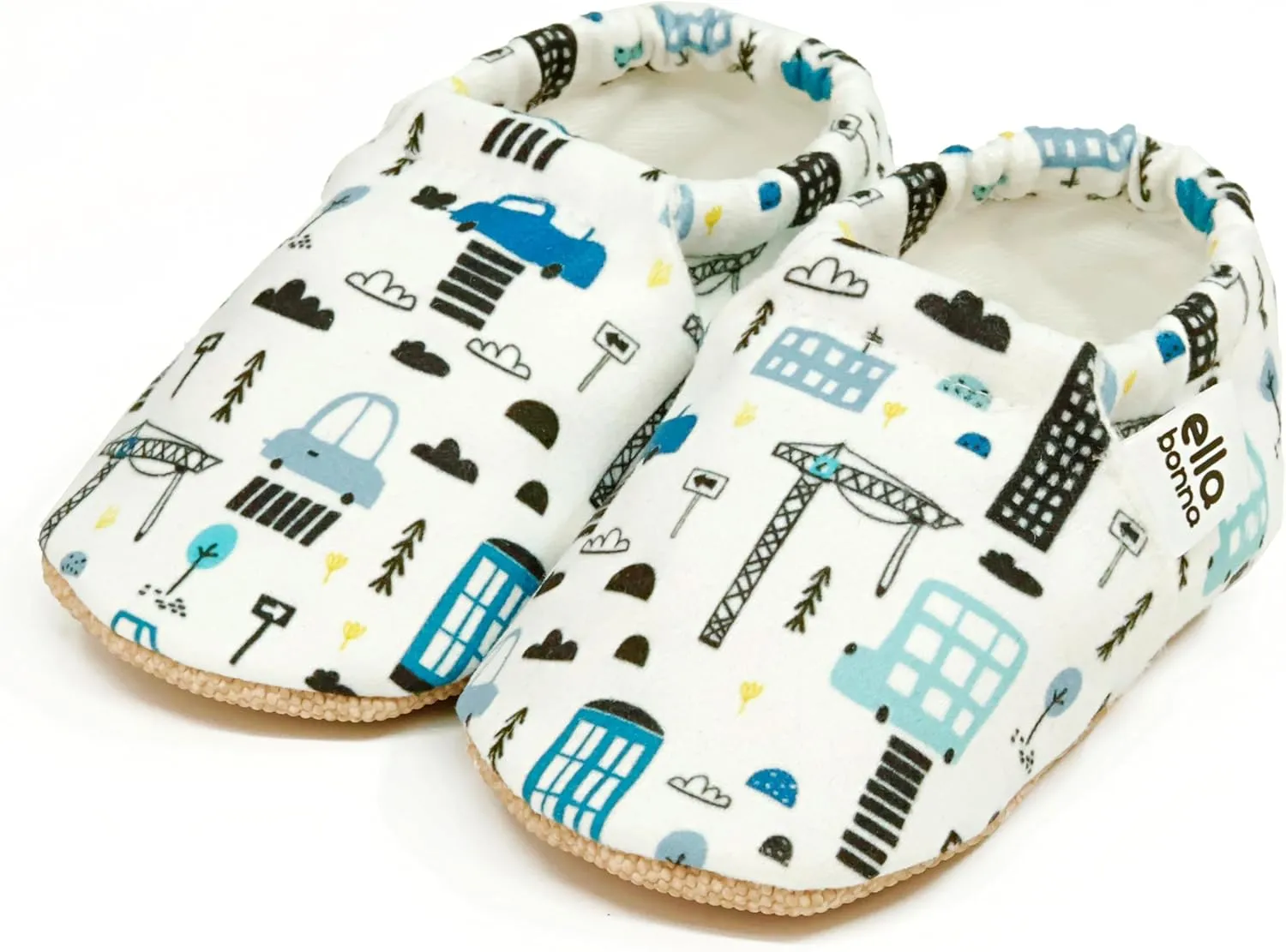 Ella Bonna Cotton Toddler Slippers Baby, Boys Slippers Non-Slip Soft Sole, Stay On Kids Slippers Girls, Baby Booties Socks, Slippers for Girls, Newborn Shoes, Rainbow, 0-6 Months