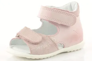 Emel Soft Pink Velcro Sandal