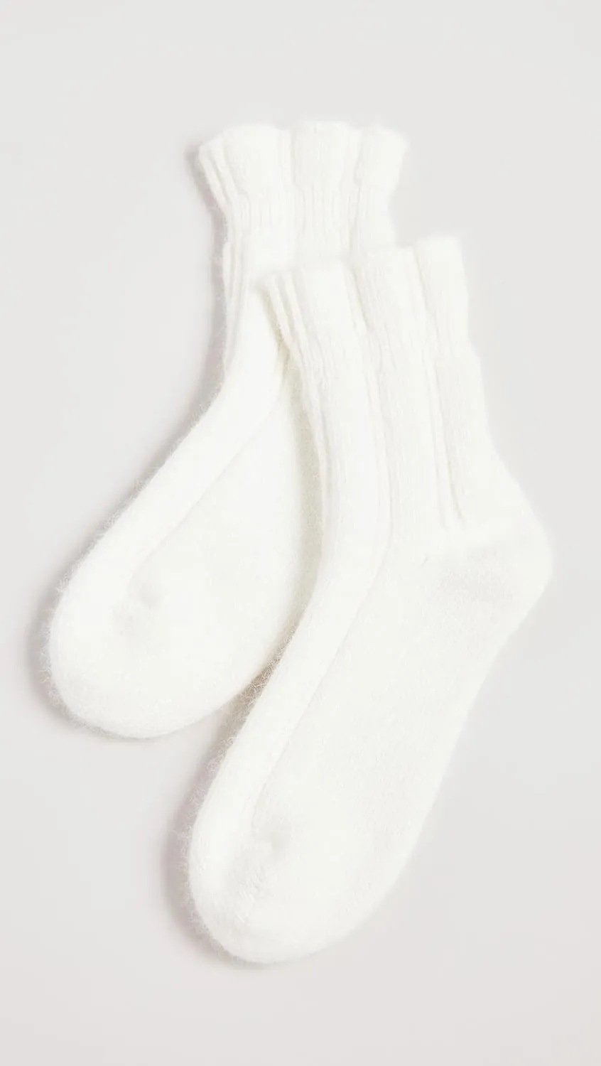 FALKE Women's W HP Cosyshoe Slipper Sock Merino Wool Grey Pink White 1 Pair, 6.5-7.5