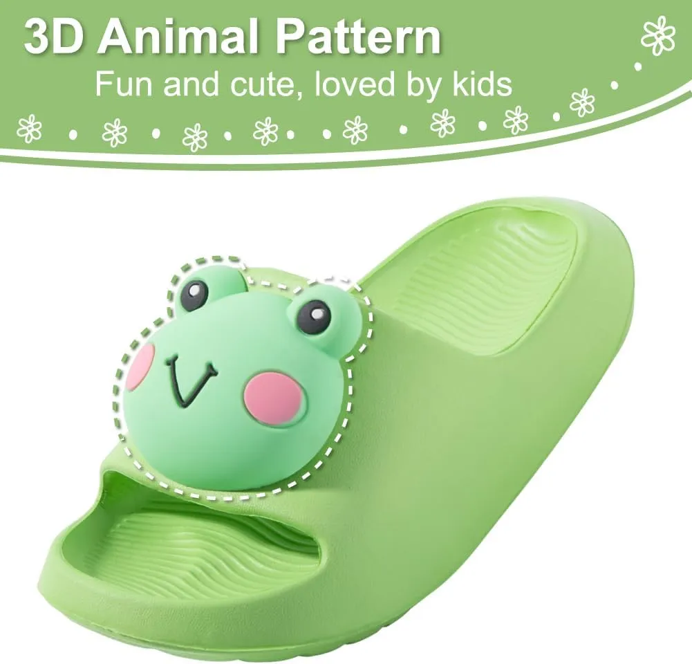 Fiedaz Kids Slides for Girls Boys Toddler Cloud Slides Animal Quick Drying Beach Slides Toddler Pool Shower Flip Flops Slippers