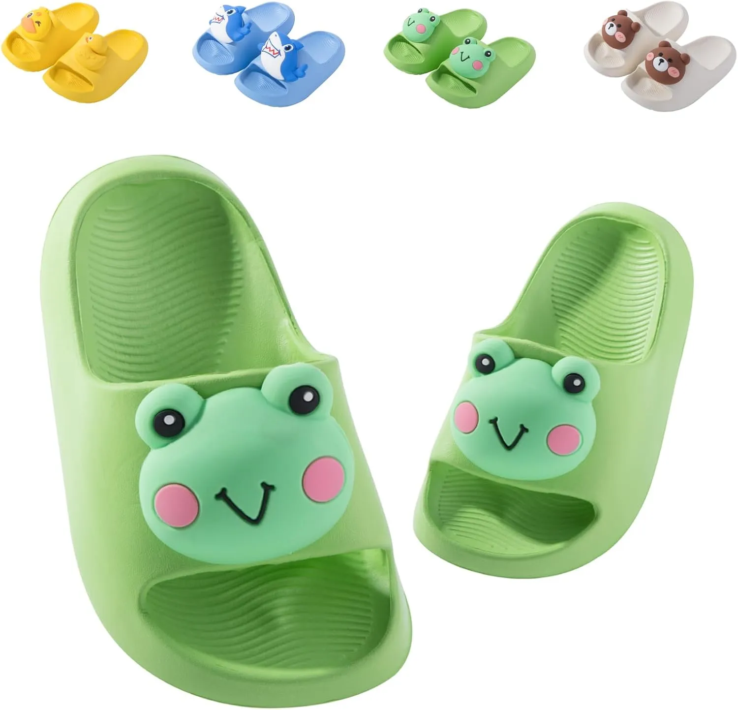 Fiedaz Kids Slides for Girls Boys Toddler Cloud Slides Animal Quick Drying Beach Slides Toddler Pool Shower Flip Flops Slippers