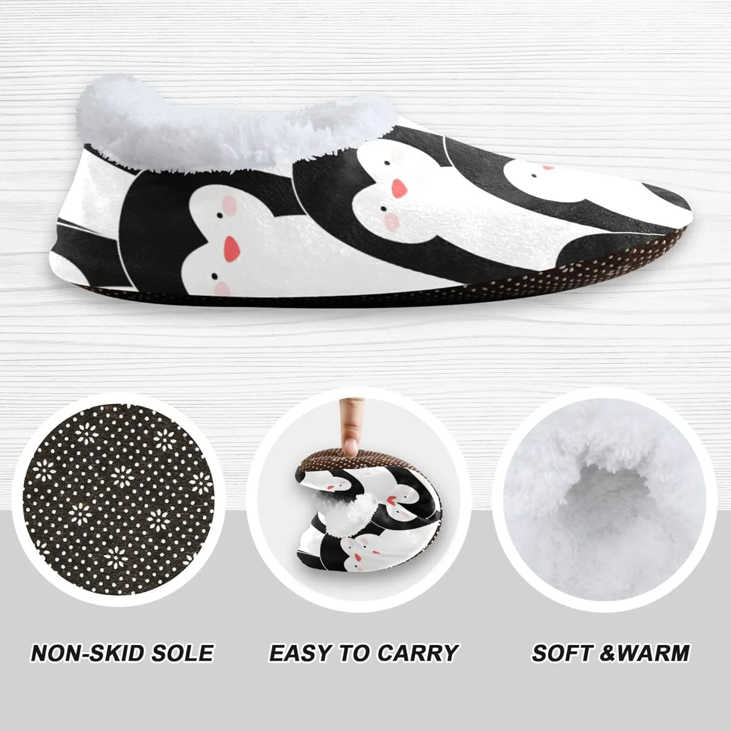 Fisyme Kids Slippers Boys Girls Warm Soft Indoor House Slipper Socks Home Shoes