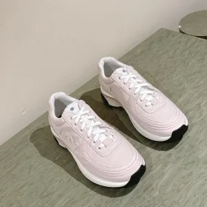 Flexible customer care Monumental discount light trainer pink CHANEL fabric