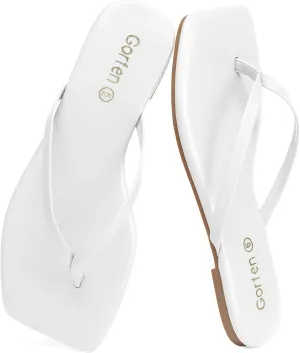 Flip Flops for Women Comfortable Square Toe Casual Beach Sandals Summer Outdoor and Everyday Wear
