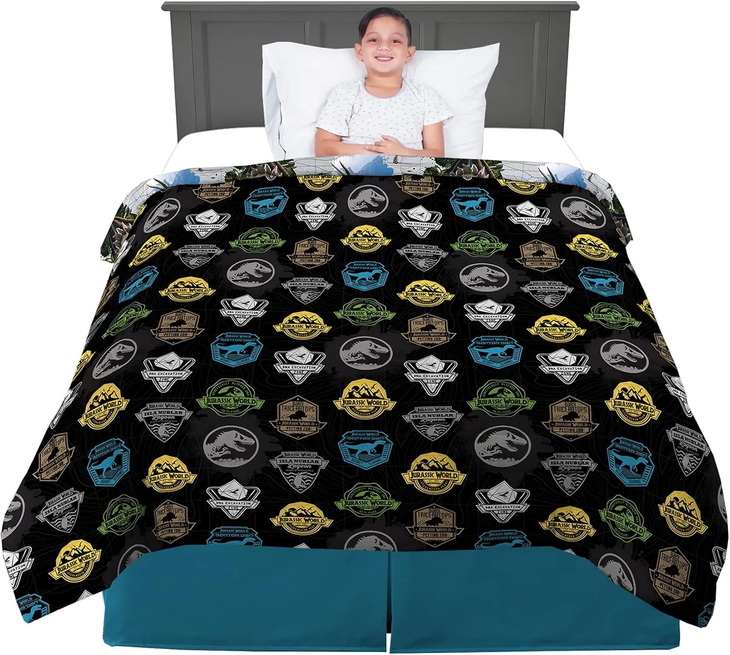 Franco Kids Bedding Soft Microfiber Comforter, Full, Jurassic World