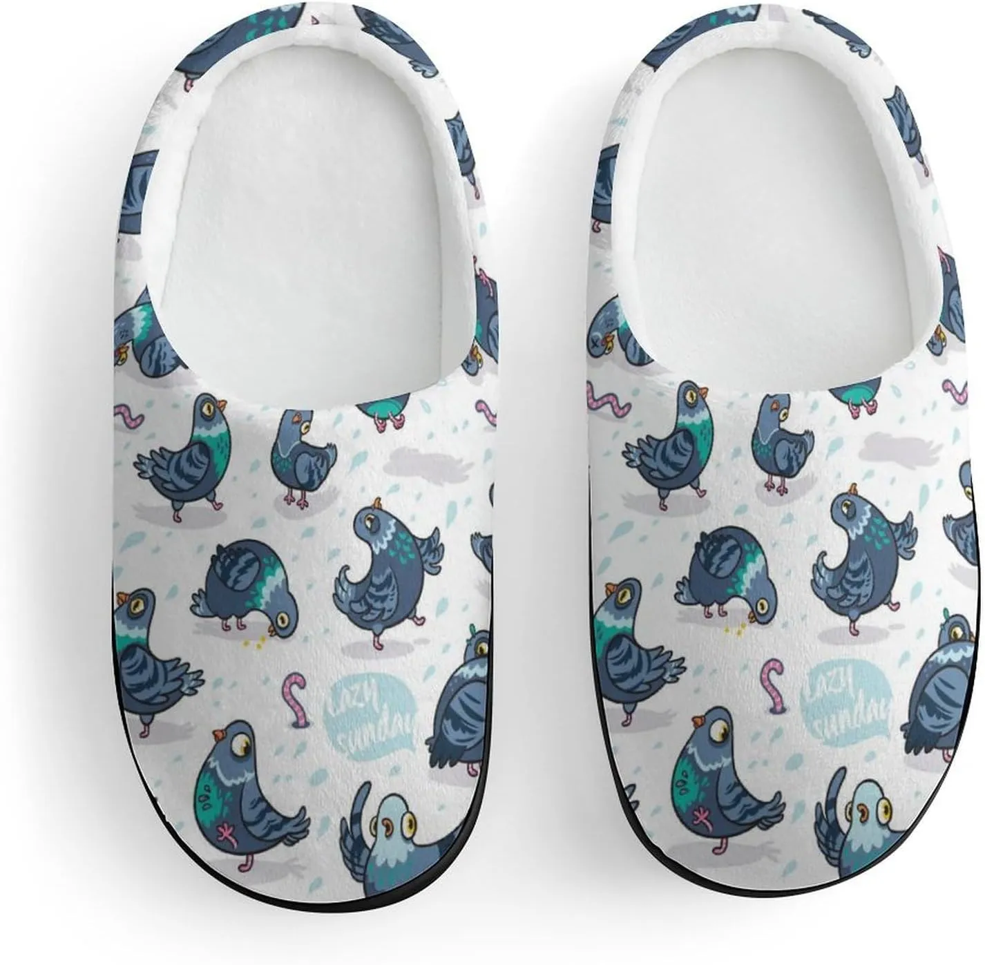 Funny Pigeons Cute Slippers For Girls Boys Anti Slip House Slipper Warm Shoes For Indoor Outdoor