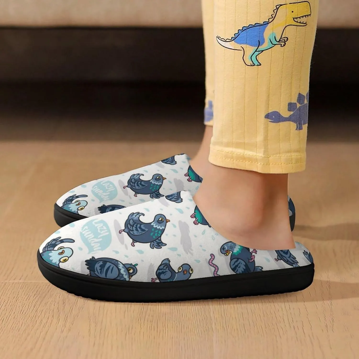 Funny Pigeons Cute Slippers For Girls Boys Anti Slip House Slipper Warm Shoes For Indoor Outdoor