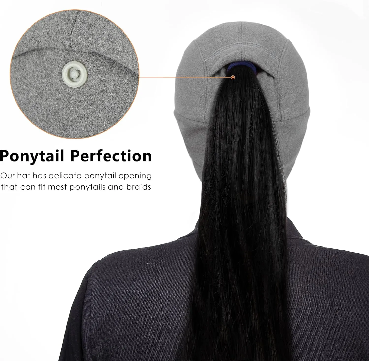 GADIEMKENSD Winter Running Baseball Cap Women Fleece Ponytail Hat with Ear Flaps Reflective Design 1Pack and 2Pack