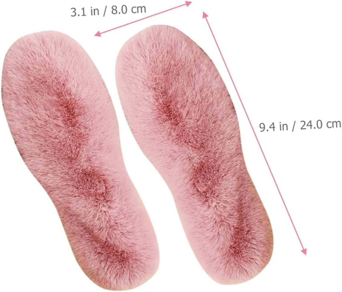 Gatuida Sets Winter House Shoes Insoles Warm Inner Soles Comfortable Faux Fur Liners for Slippers Pairs