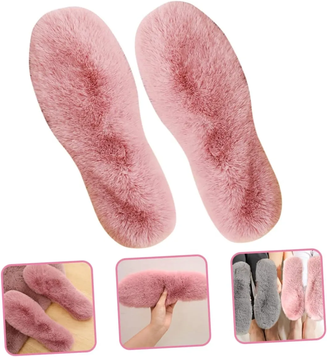 Gatuida Sets Winter House Shoes Insoles Warm Inner Soles Comfortable Faux Fur Liners for Slippers Pairs