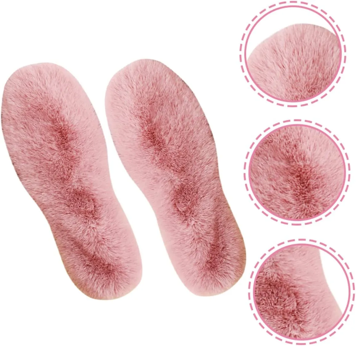 Gatuida Sets Winter House Shoes Insoles Warm Inner Soles Comfortable Faux Fur Liners for Slippers Pairs