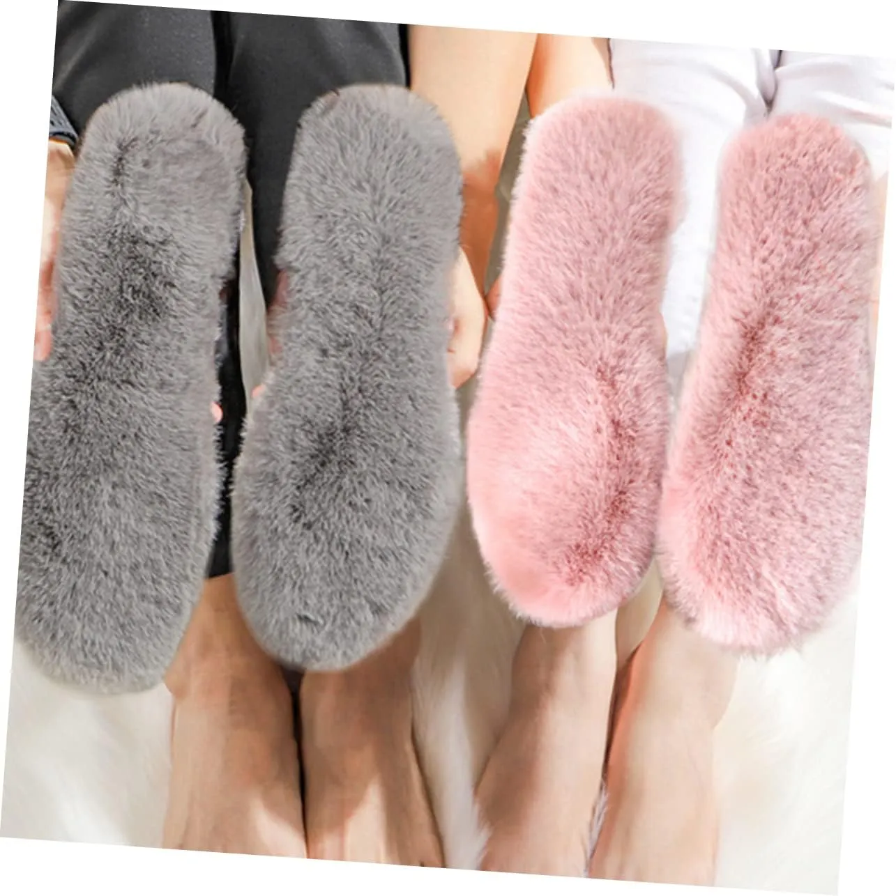 Gatuida Sets Winter House Shoes Insoles Warm Inner Soles Comfortable Faux Fur Liners for Slippers Pairs