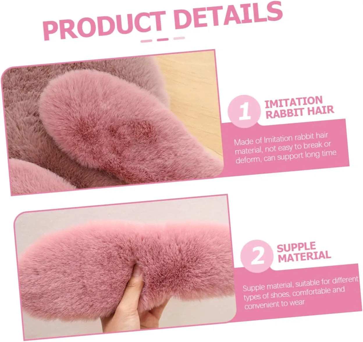 Gatuida Sets Winter House Shoes Insoles Warm Inner Soles Comfortable Faux Fur Liners for Slippers Pairs
