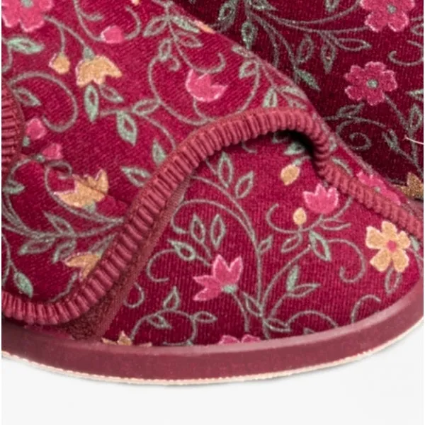 GBS BELLA Womens Extra Wide (E ) Boot Slippers Wine