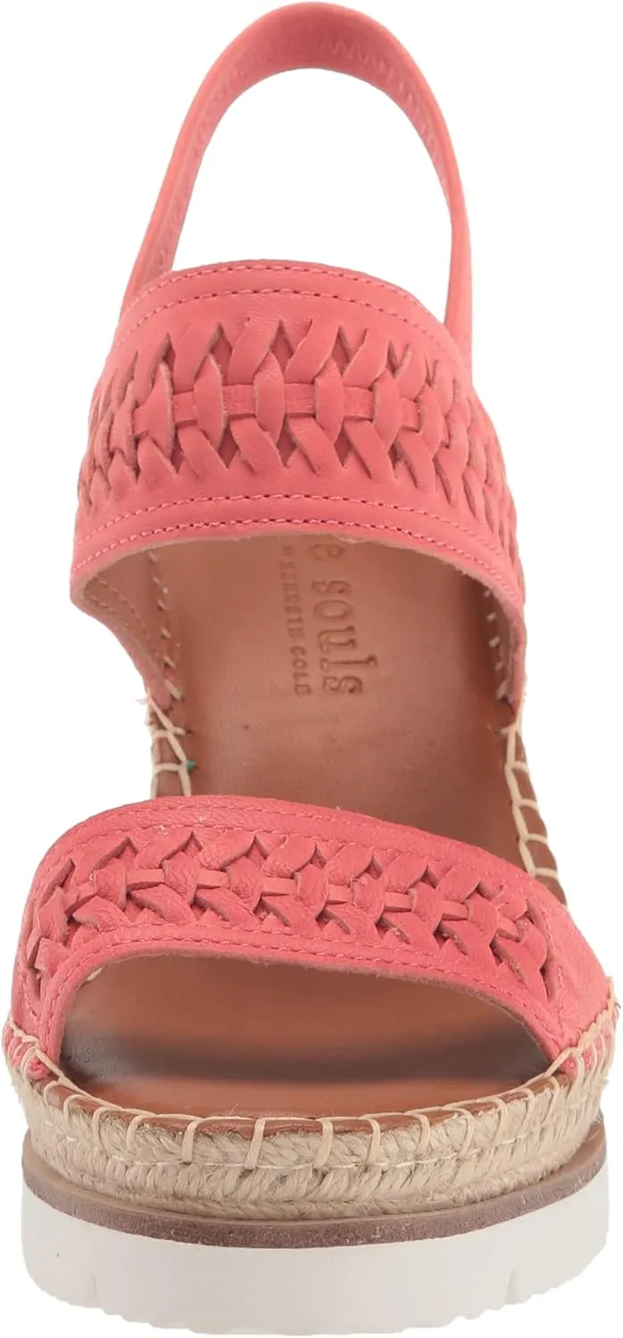 Gentle Souls by Kenneth Cole Women's Elyssa Two-Band Braid Wedge Sandal