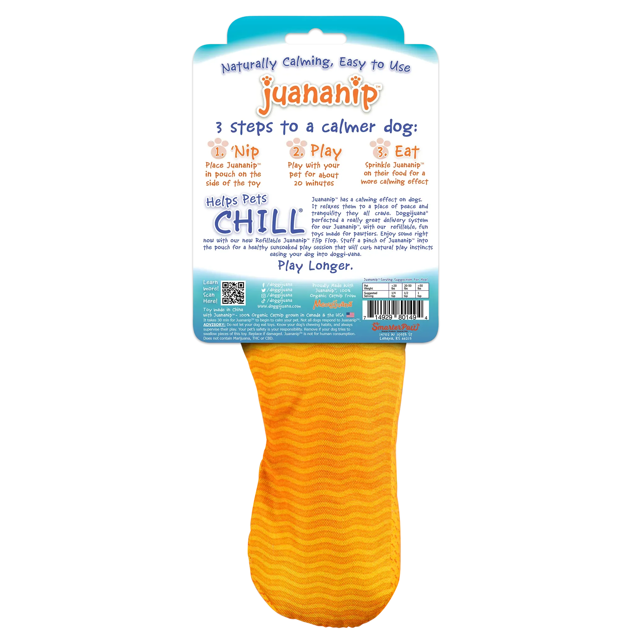 Get to the Beach Flip Flop Refillable Dog Toy