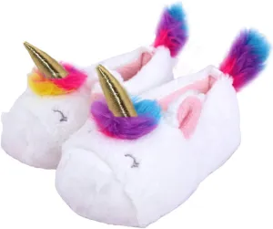 Girls Unicorn Slippers Toddler Girls Slippers Warm Comfortable Anti-Slip House Slipper for Kids Indoor Outdoor(Little Kid/Big Kid)