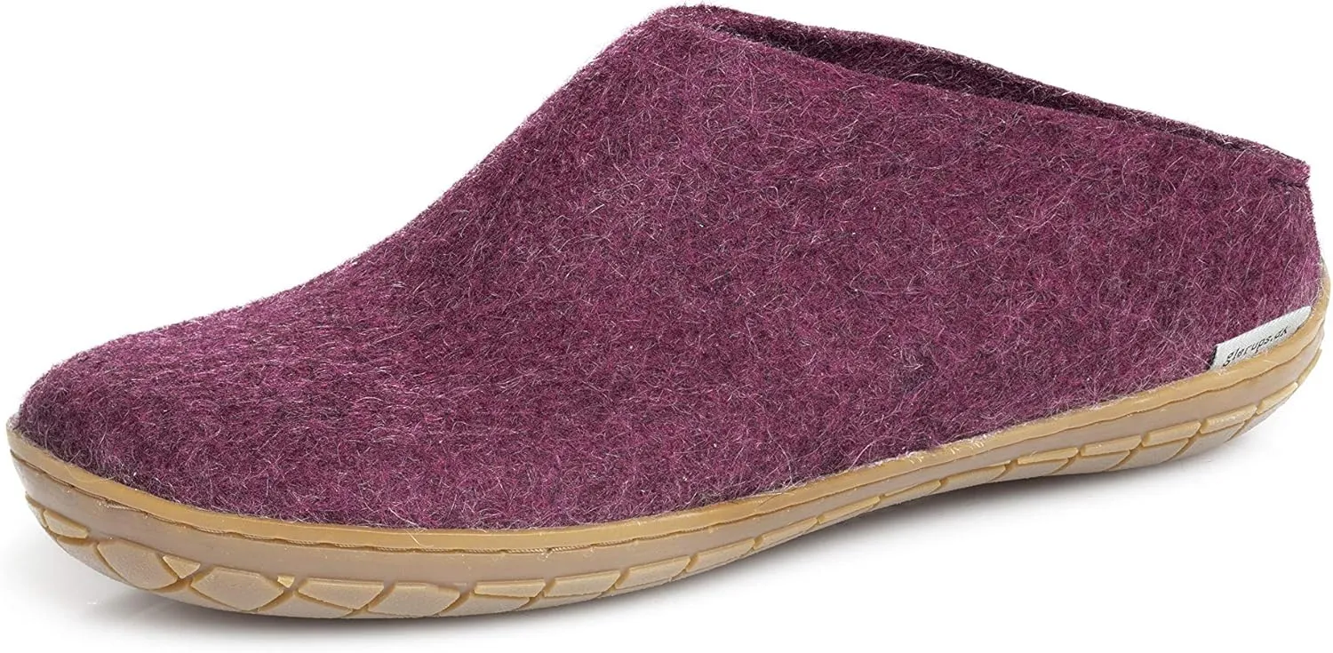 Glerups 100% Gotland Sheep Wool Slipper with rubber sole - Unisex Slip-on