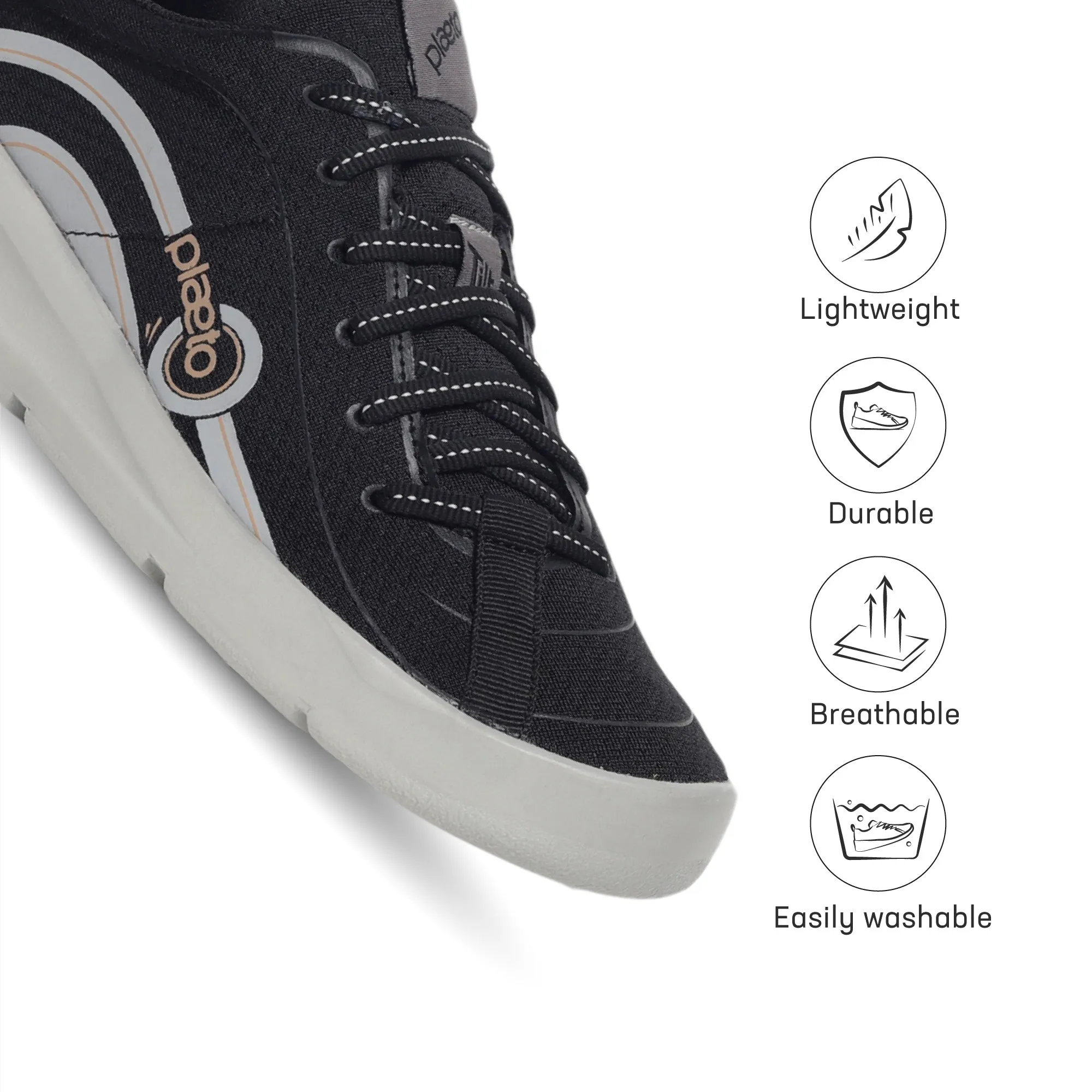 Go Men's Sports Shoes - Black / Grey