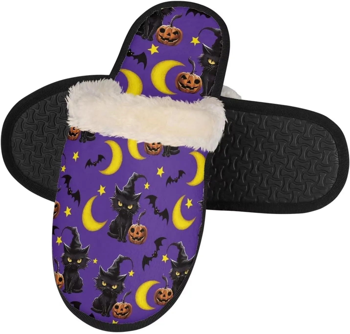 Gomyblomy Memory Cotton Slippers, Fashion Indoor Non-Slip Warm Home Slippers, Soft Closed Toe Fuzzy Slippers for Men & Women