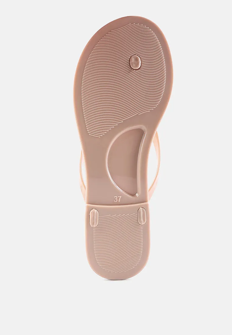 Guler Butterfly Rhinestone Jelly Flats