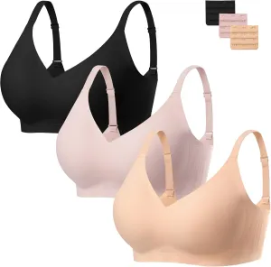 habibee Bra for Women No Underwire Comfort Seamless Bras Push Up Wireless Bras Full Coverage Bralettes, Bra Extender