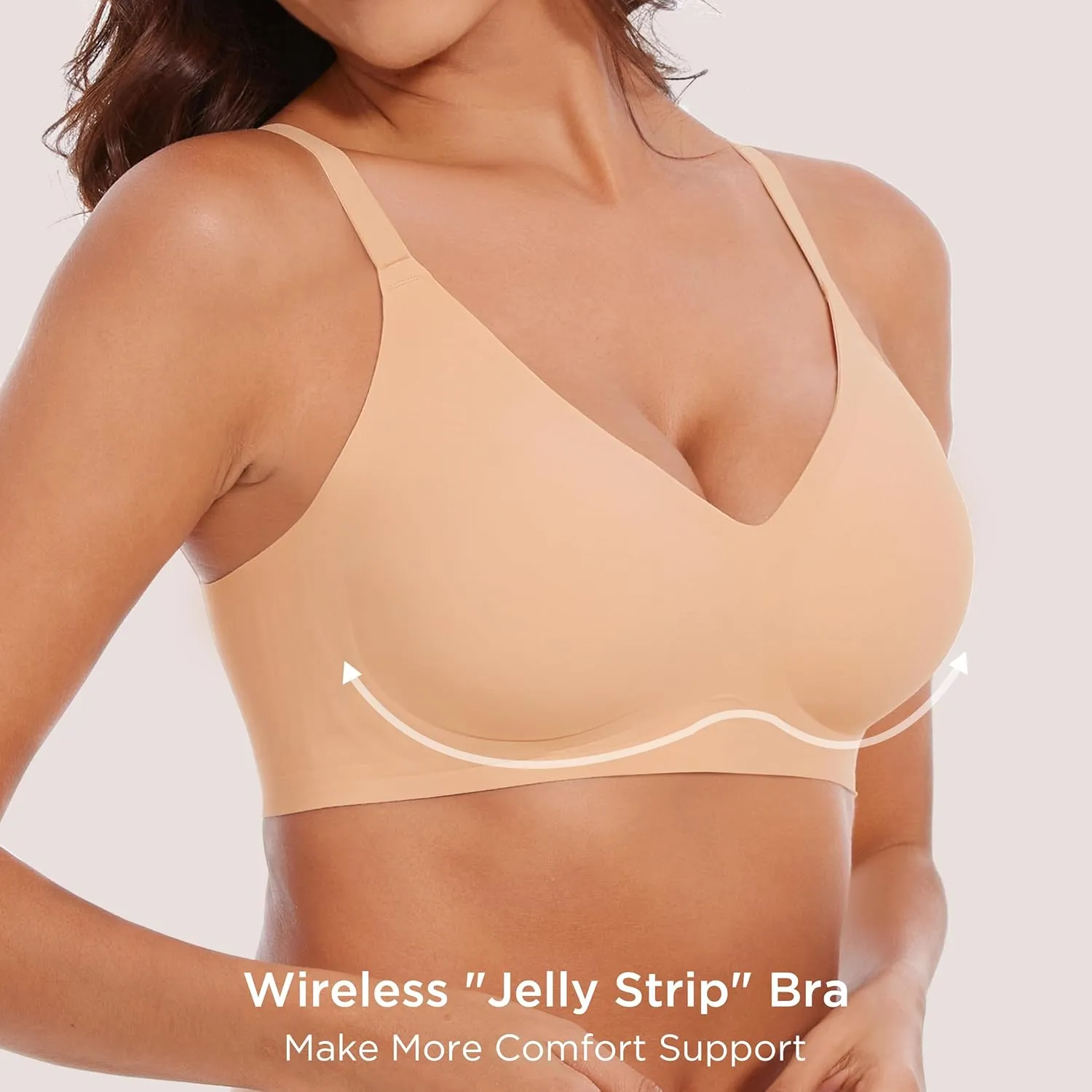 habibee Bra for Women No Underwire Comfort Seamless Bras Push Up Wireless Bras Full Coverage Bralettes, Bra Extender
