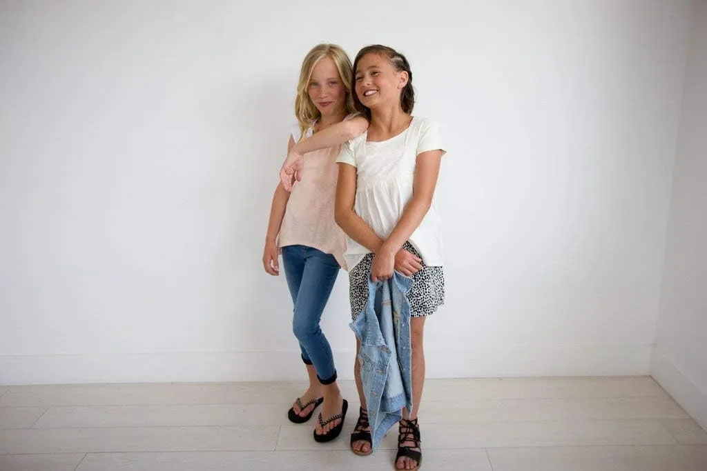 HALFTEE Girls Layering Tee | Crop Tops for Girls | Sizes 4-12