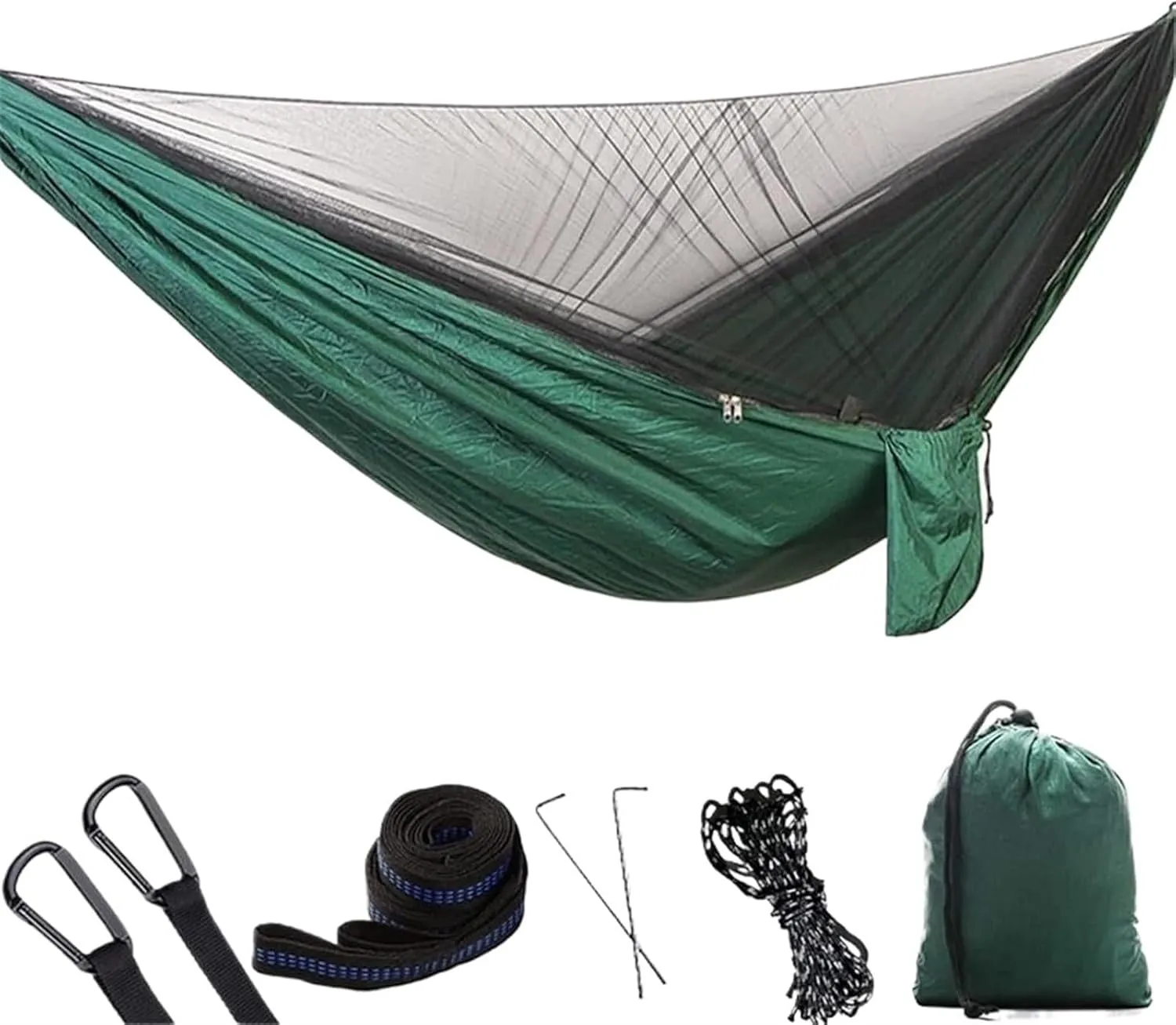 Hammock 290x140 Cm Camping Hammock, Portable Double Hammock with Net, 2 Person Hammock Tent for Outdoor Portable Hammock