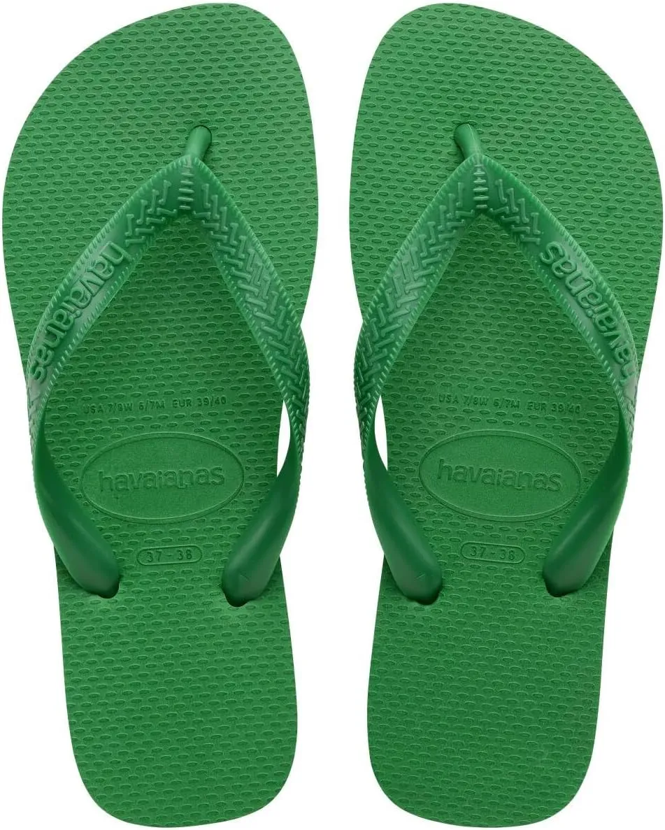 Havaianas Top Flip Flops for Men - Summer Style Sandals, Green, 8