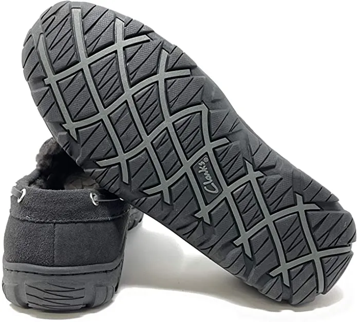 High-efficiency Grey Popular choice Suede Suede Slippers Clarks Loafers Venetian Furry Moccasin Lined