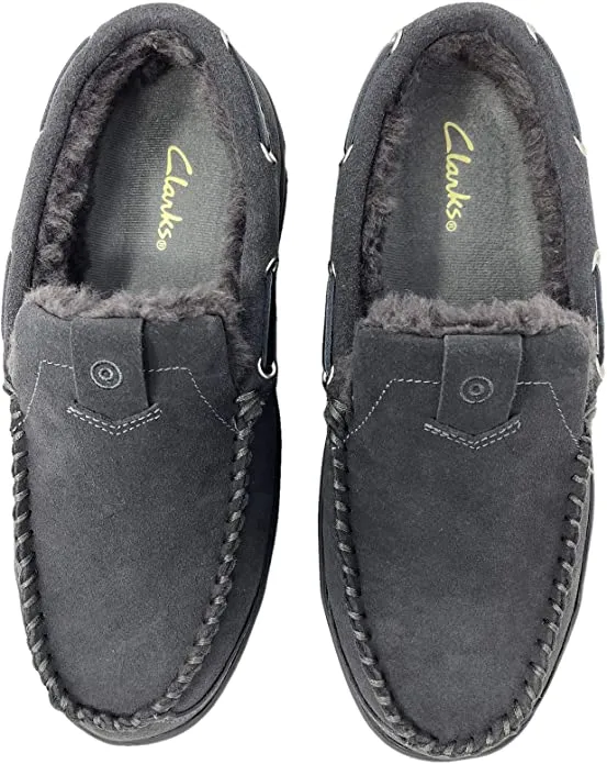 High-efficiency Grey Popular choice Suede Suede Slippers Clarks Loafers Venetian Furry Moccasin Lined