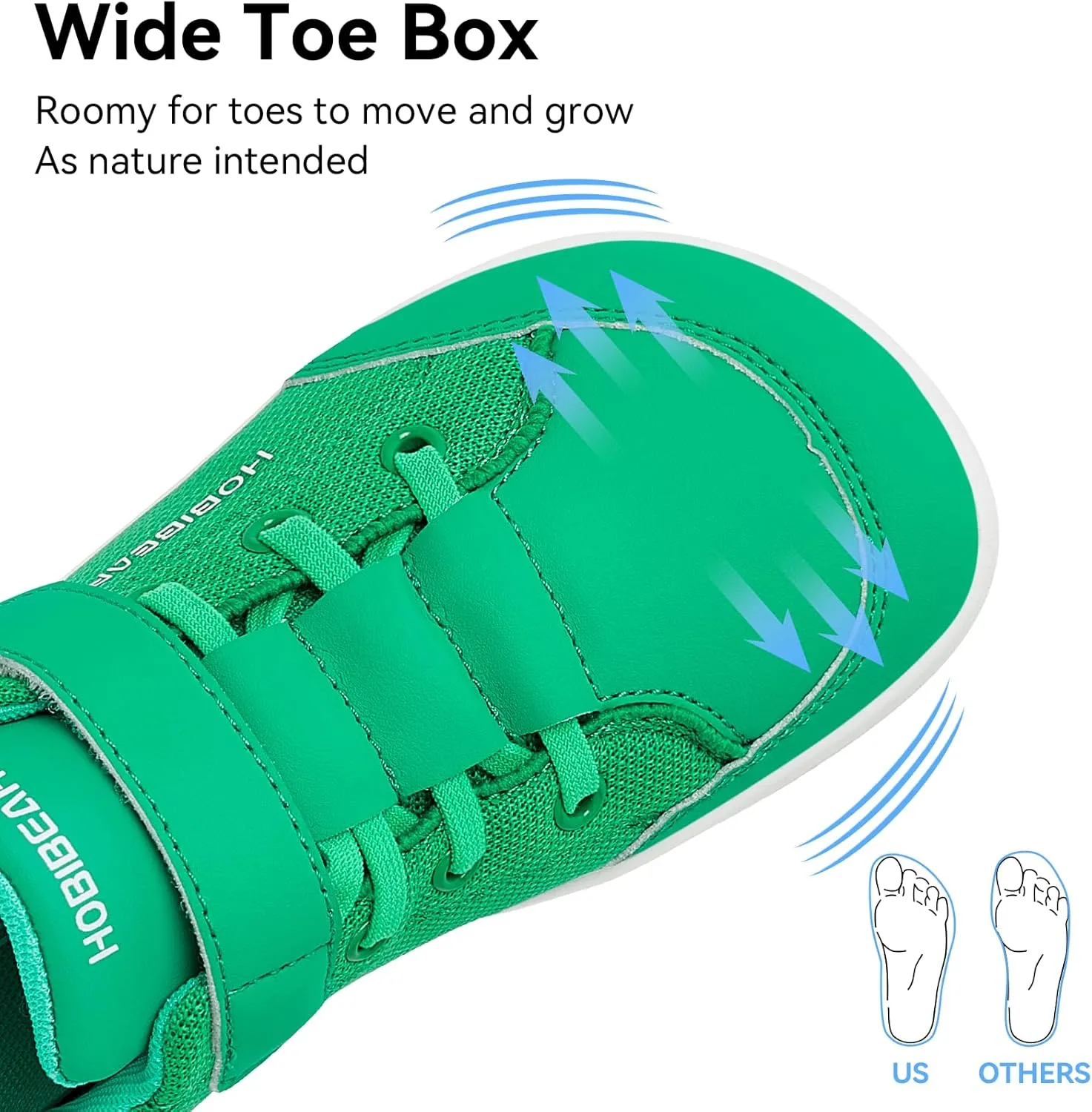 HOBIBEAR Kids Barefoot Shoes Wide Toe Box Zero Drop for Toddler Little Big Kid Boys Girls Walking Sneaker