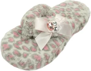 Home Slipper Women's Soft Fleece Indoor Non-Slip House Flip-Flops SPA Thong Slippers
