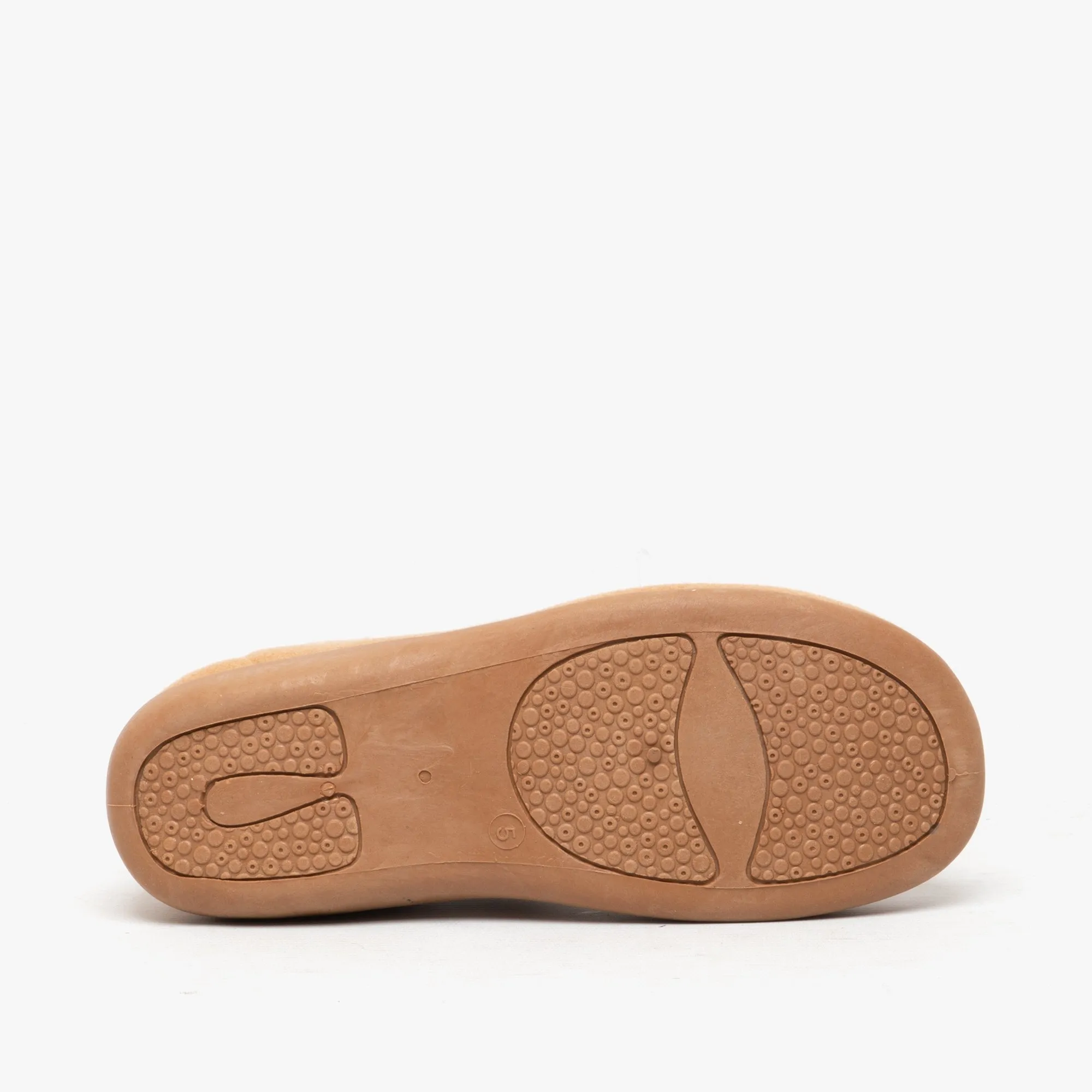 HOS Comfort TINA Womens Full Felt Slippers Tan