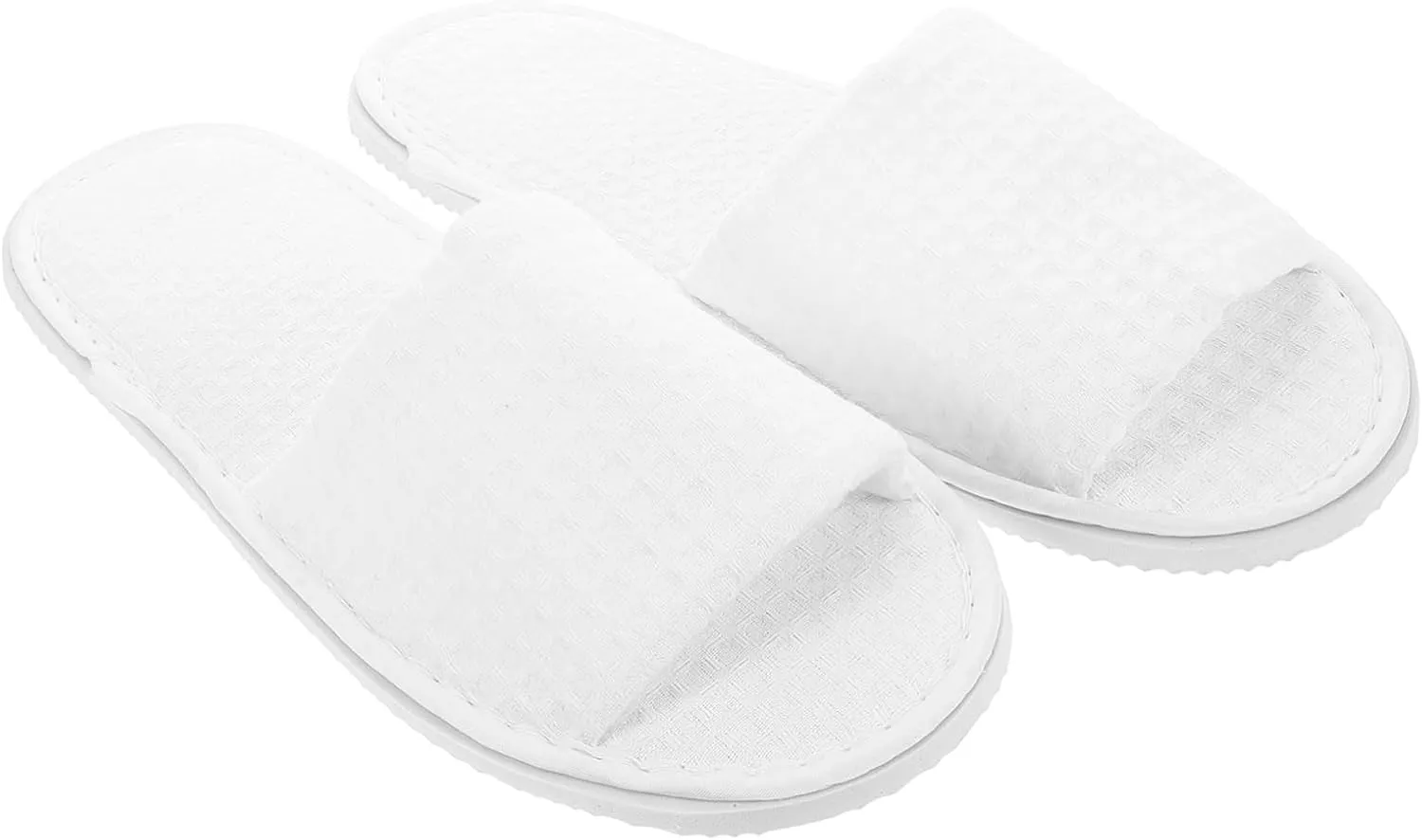 Hotel Slippers Bulk 5 Pack of Soft Spa Slippers Open Toe Reusable Footwear for Guest House Use
